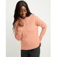 thumbnail image 1 of Hanes Women's Garment Dyed Fleece Hoodie Cantaloupe Orange XL, 1 of 5