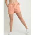 thumbnail image 1 of Hanes Women's Garment Dyed Fleece Shorts with Pockets, 3" Cantaloupe Orange S, 1 of 5