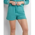 thumbnail image 1 of Hanes Women's Garment Dyed Fleece Shorts with Pockets, 3" Spanish Moss XL, 1 of 6
