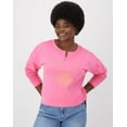 thumbnail image 1 of Hanes Women's Garment Dyed French Terry Sweatshirt, Enjoy the Sun Reef Pink XL, 1 of 7