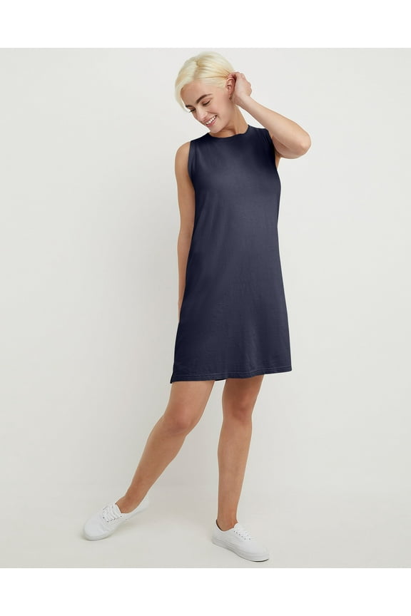 Women's Garment Dyed Tank Dress Anchor Slate M