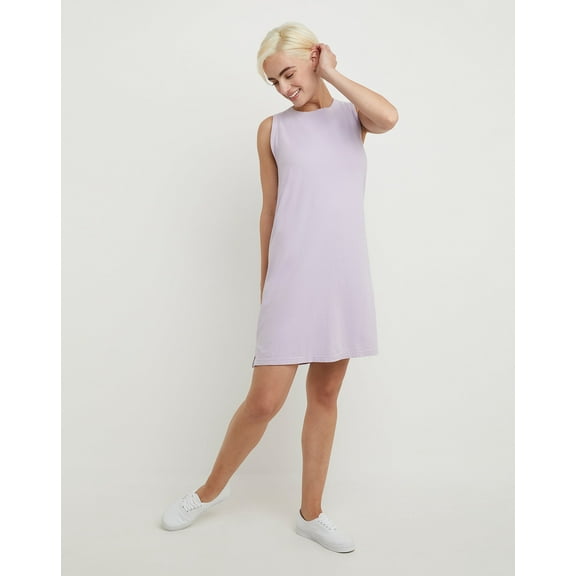 Hanes Women's Garment Dyed Tank Dress Future Lavender XL