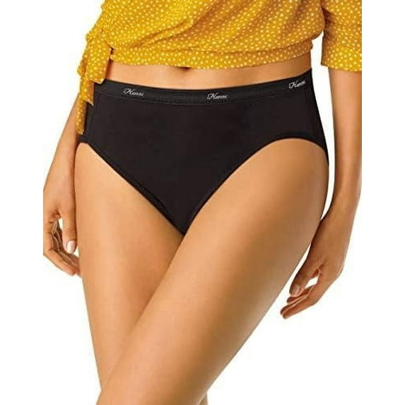 Hanes® Women's Hi-Cut Underwear, 100% Cotton, 6-Pack size S/5