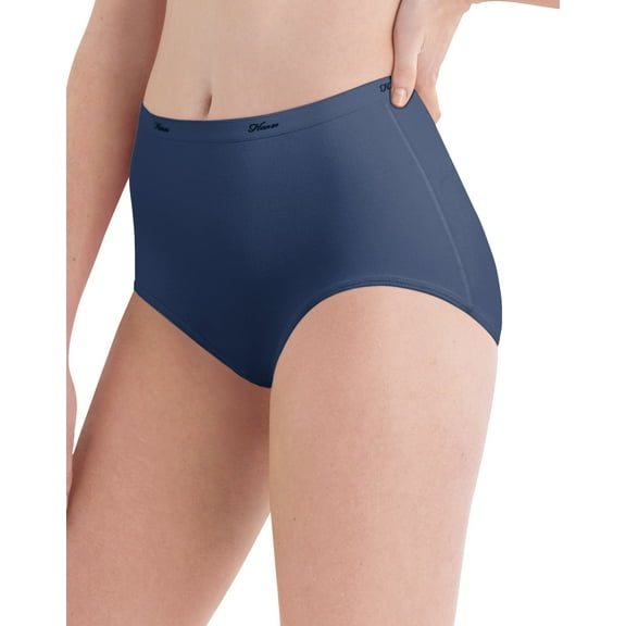 Hanes Women's High-Waisted Brief Underwear Pack, Moisture-Wicking, 6-Pack Fashion 10
