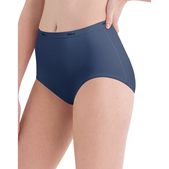 Hanes Women's High-Waisted Brief Underwear Pack, Moisture-Wicking, 6-Pack Fashion 7