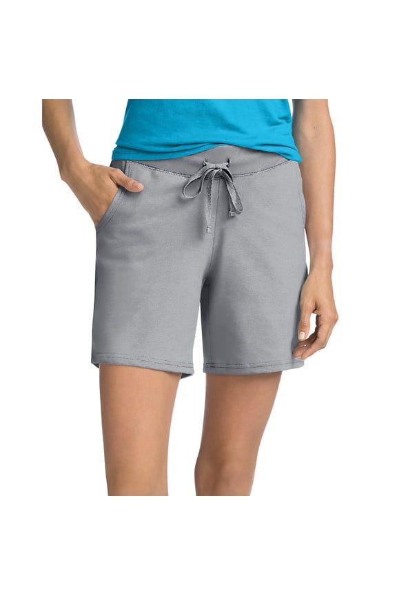 Women's Jersey Pocket Shorts, 7" Light Steel L