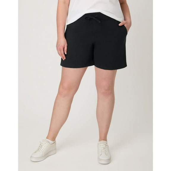 Women's Hanes® Jersey Drawstring Shorts Color: Black Size: X LARGE