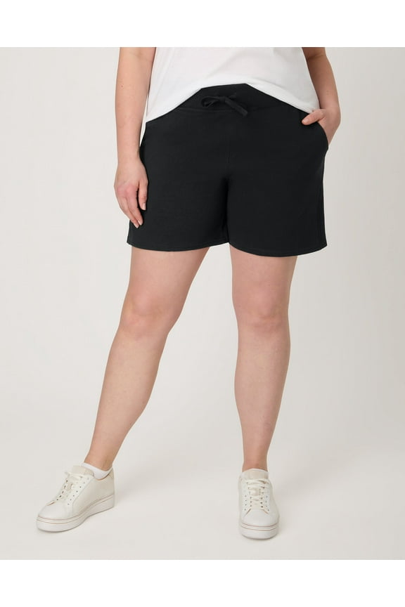 Women's Hanes® Jersey Drawstring Shorts Color: Black Size: MEDIUM