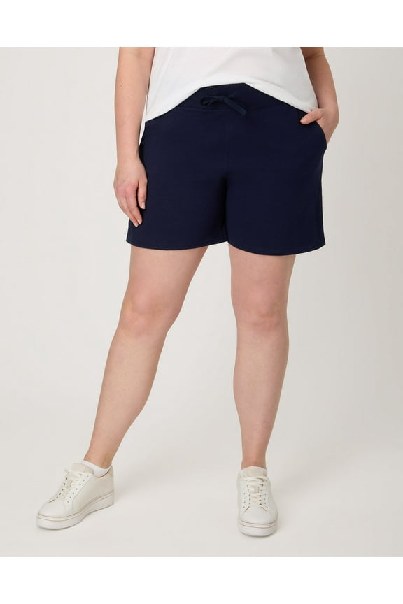 Women's Jersey Pocket Shorts, 7" Navy XL