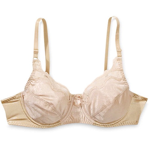 Hanes Women's Lace Trim Underwire Bra 2PackWhite/Nude 38D White/Nude