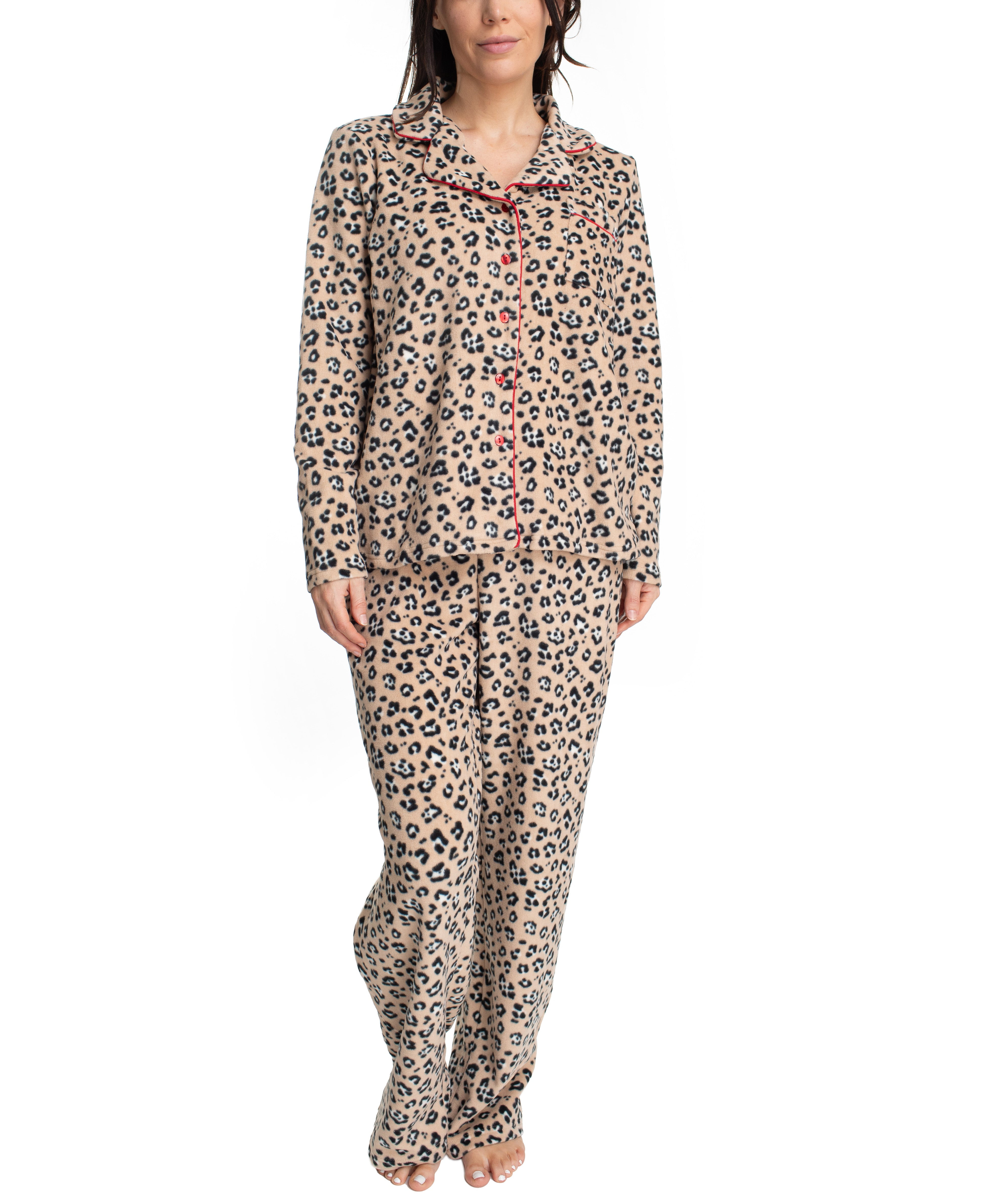 Hanes Women's Legacy Notch Collar Top and Elastic Pajama Sleep Set ...