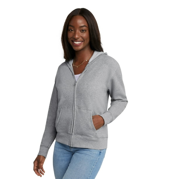 Hanes Women's Lightweight Fleece Zip Up Hoodie, Sizes SXXL