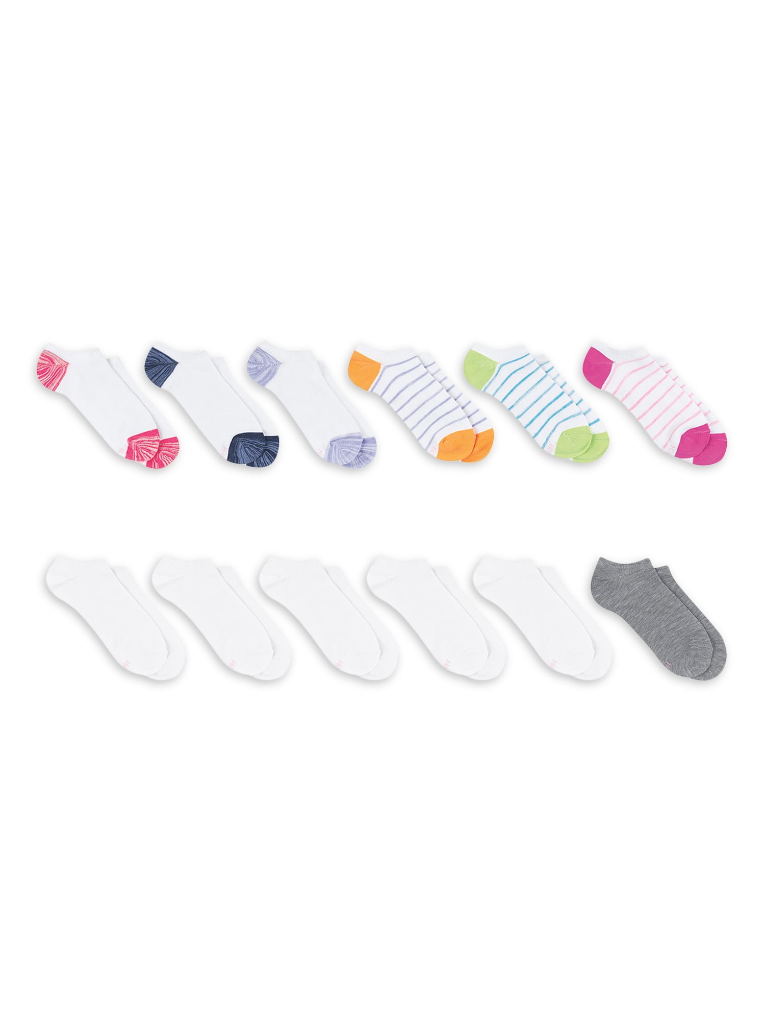 Hanes Women's Lightweight No Show Socks, 12Pair Value Pack
