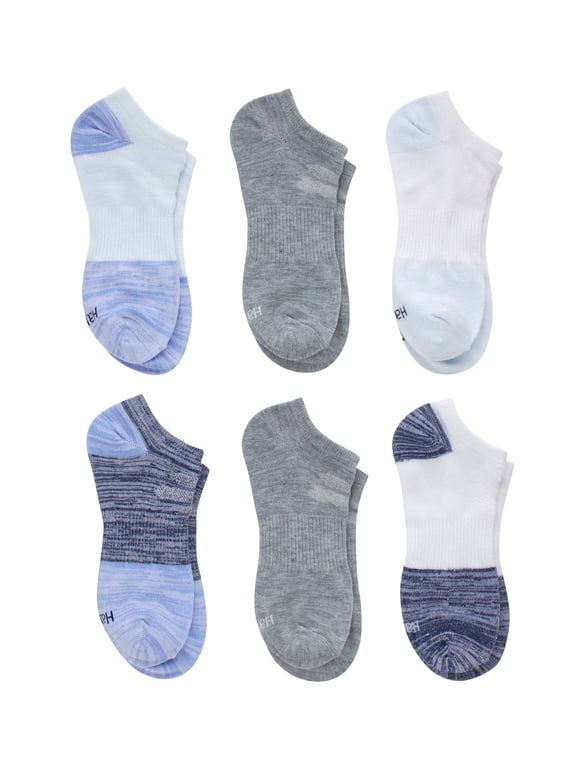 Women's Lightweight Performance No Show Socks, 6-Pairs Blue 5-9