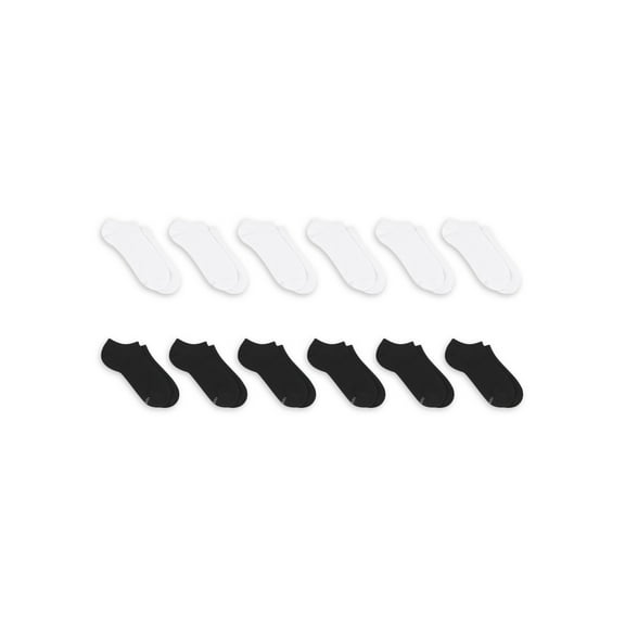 Hanes Women's Lightweight Super No Show Socks, 12-Pack, Sizes 8-12