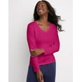 thumbnail image 1 of Hanes Women's Long Sleeve Cotton V-Neck T-Shirt, Sizes XS-XXL, 1 of 7