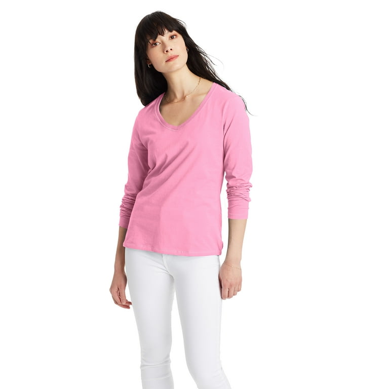 walmart women's v neck t shirts
