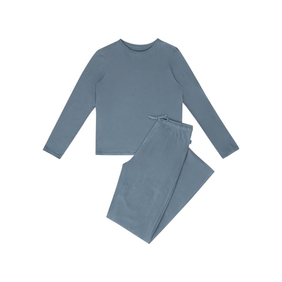 Hanes Women's Loungewear Set, 2-Piece , Pajama Long Sleeve Crew & Sleep Pants Stargazer Grey/Stargazer Grey L