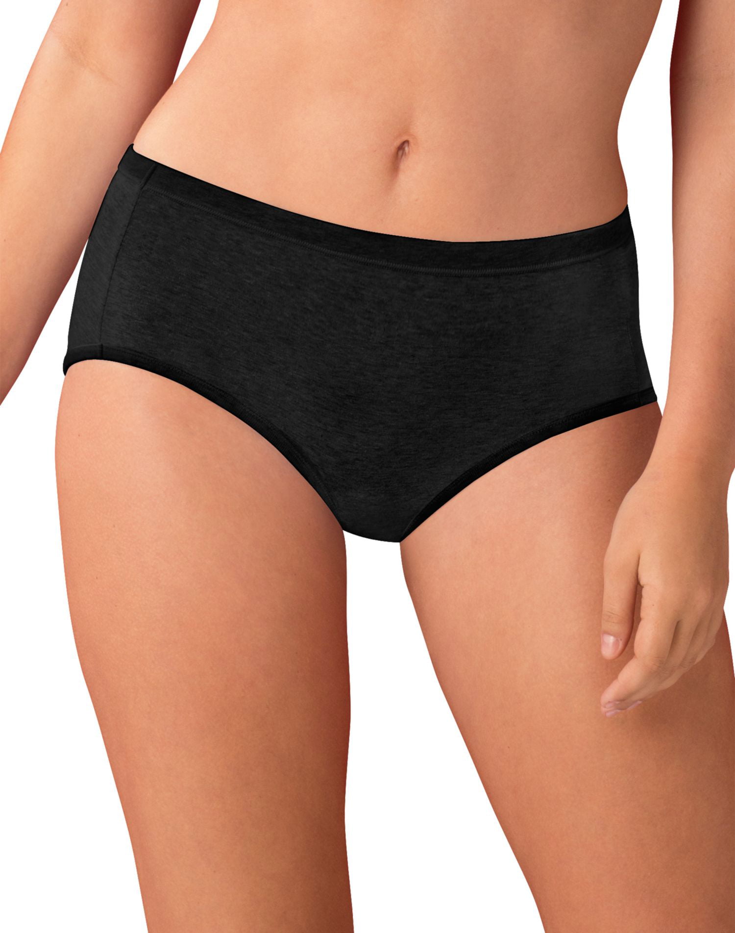 Hanes Women's Low Rise Brief Panties, 6-Pack, Size 10 