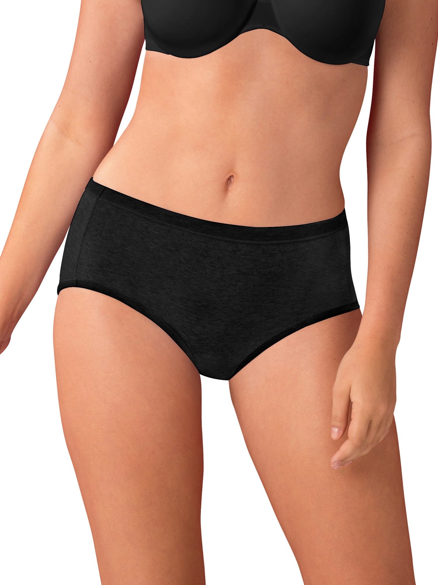 Hanes Women's Low Rise Comfort Soft Waistband Brief Underwear, 6-Pack