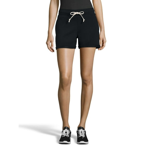 Hanes Women's Luxe Collection Lightweight Fleece Short with Pockets