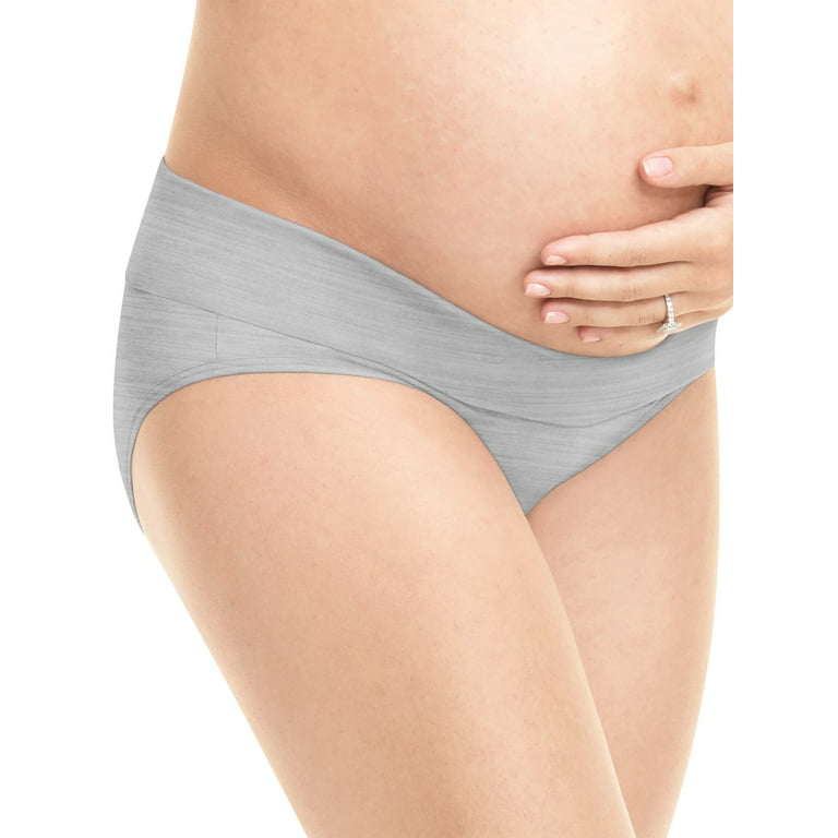 Hanes Women's Maternity Fold-Down Modern Brief Underwear, 3 Pack 