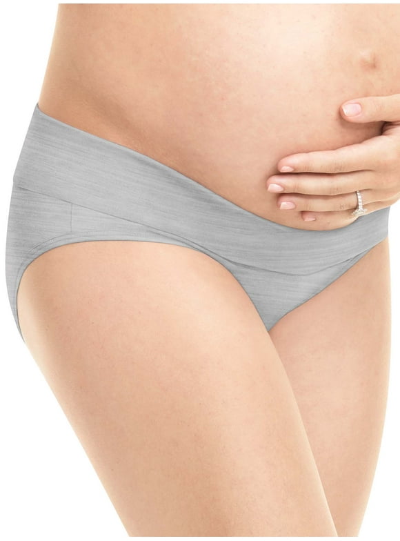 Hanes Women's Maternity Fold-Down Modern Brief Underwear, 3 Pack