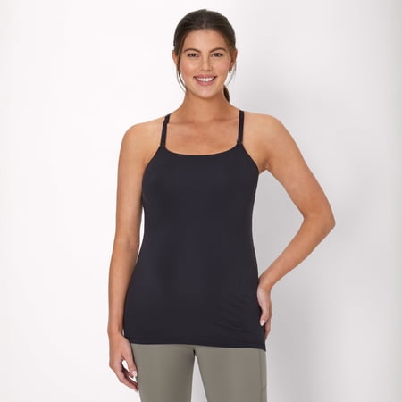 Hanes Maternity Women's Nursing Racerback Tank Black L