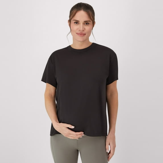 Hanes Maternity Women's Short Sleeve T-Shirt Black L