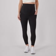 Hanes Maternity Women's Stretch & Recover 7/8 Leggings, 25" Inseam Black L