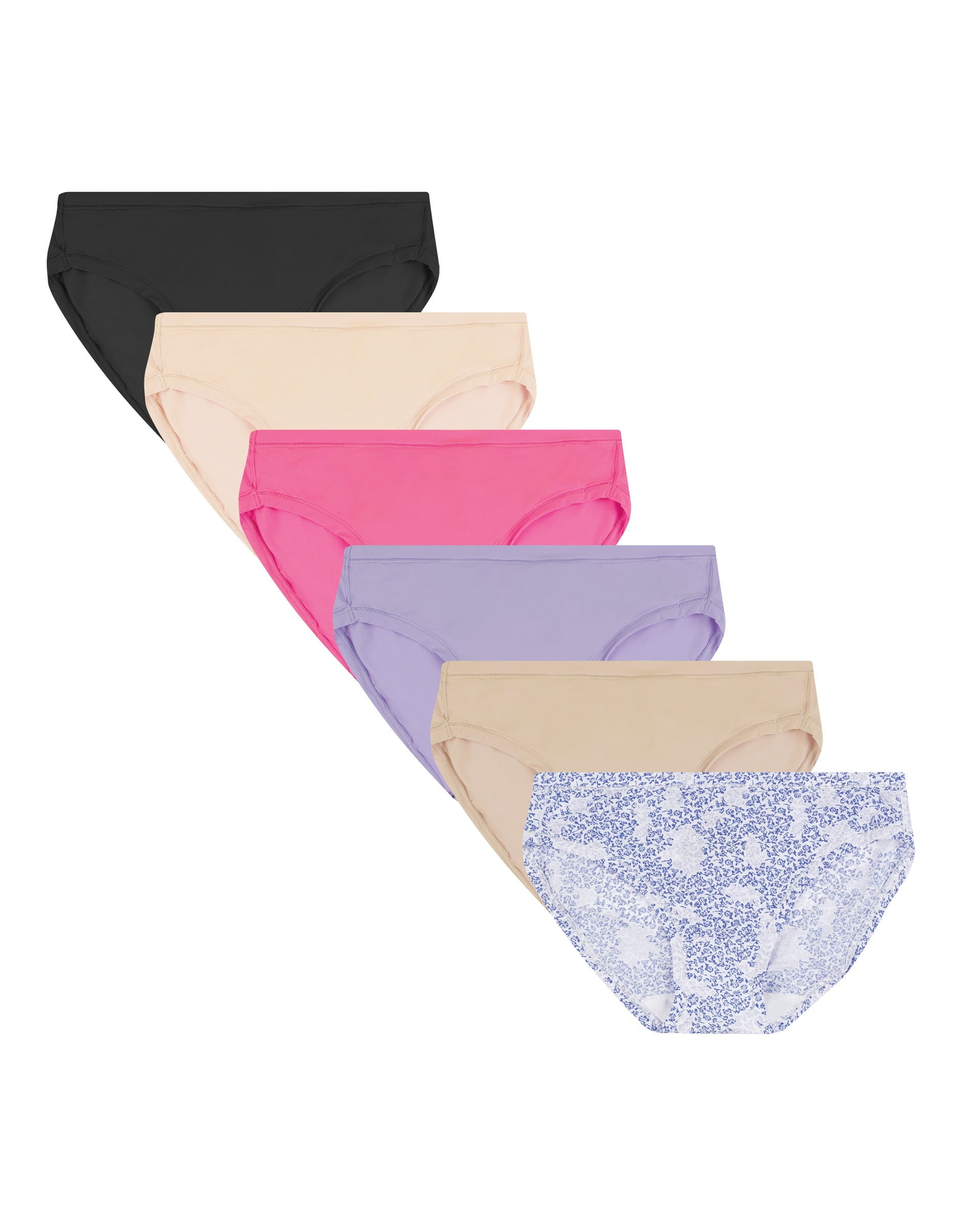 M542AS - Hanes Women`s Cool Comfort Microfiber Bikini Panties 5-Pack