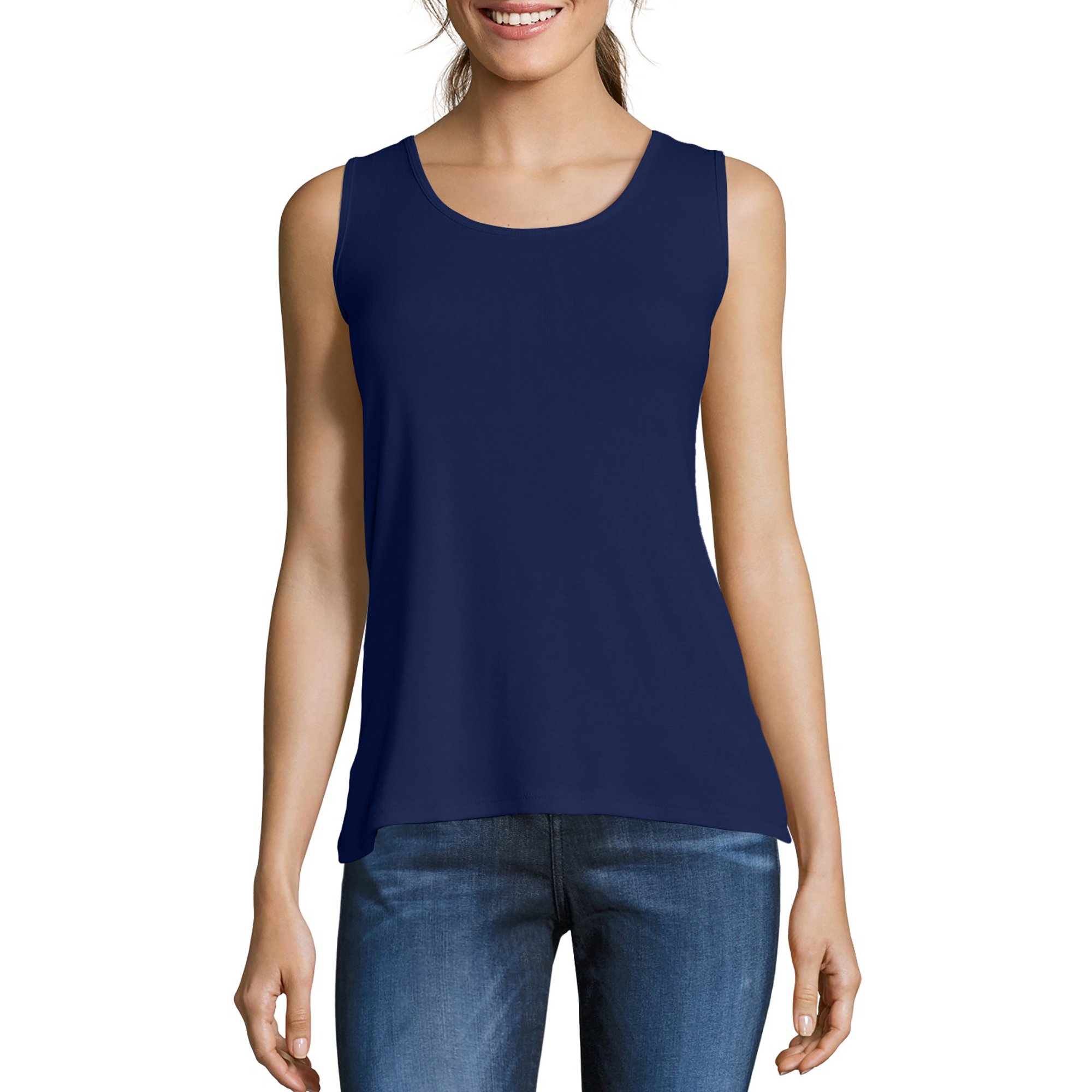 Hanes Women's Shirts, Women's Mini-Ribbed Cotton Tank Tops