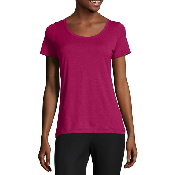 Hanes Women's Modal Triblend Short Sleeve Scoopneck Tee