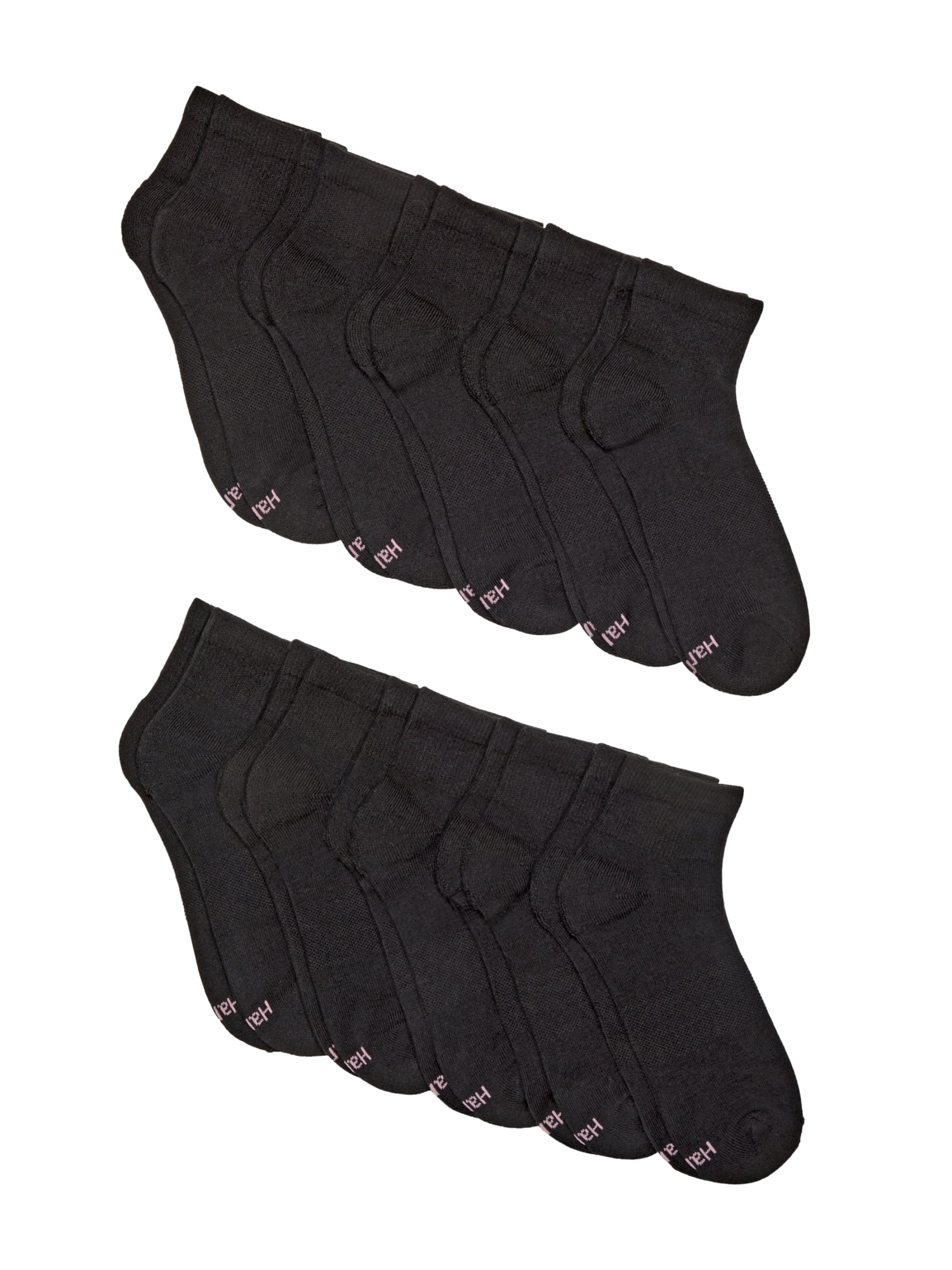 Hanes Women's Cushioned Ankle Socks, Moves, 10-Pack, Size 8-12