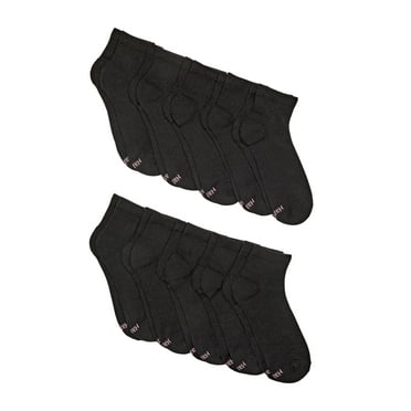 Hanes Women's Moves 10 Pair Cushion Ankle Black, Size 8-12