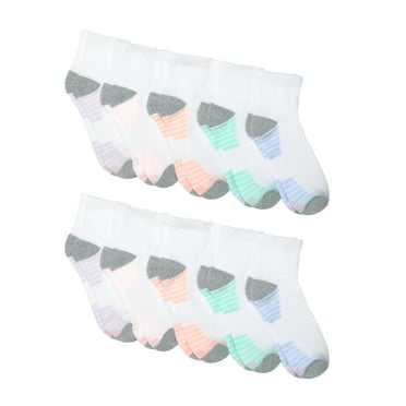 Hanes Women's Moves 10 Pair Cushion Ankle White, Size 8-12