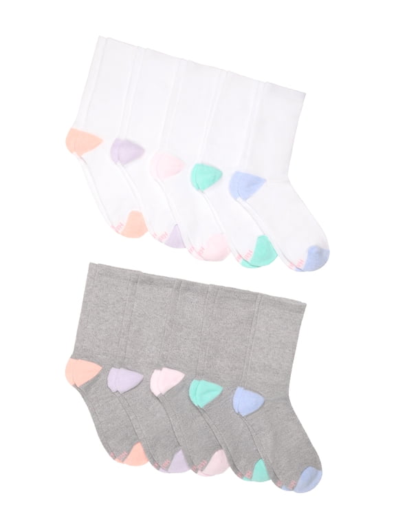Women's Cushioned Crew Socks, Moves, 10-Pack, Size 5-9