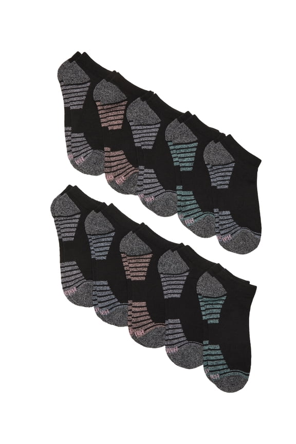 Women's No Show Socks, Moves, 10-Pack, Size 5-9