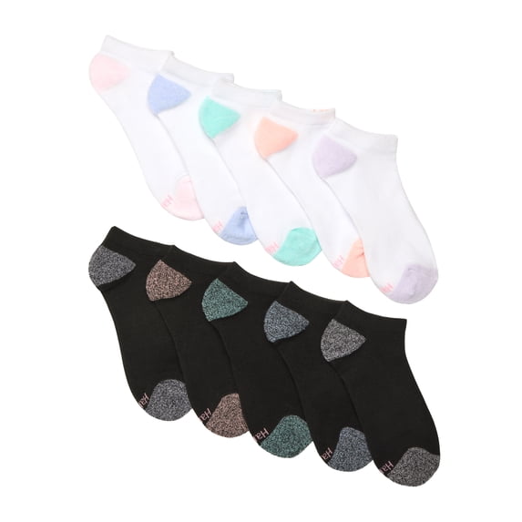 Hanes Women's No Show Socks, Moves, 10-Pack, Size 5-9