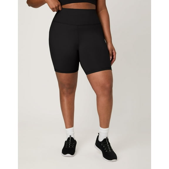 Hanes Moves Women's Bike Shorts with Internal Pocket, 7.25" Black XS