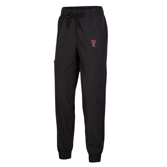 Hanes Women's NCAA Texas Tech Black Comfort Fit Jogger Scrub Pants