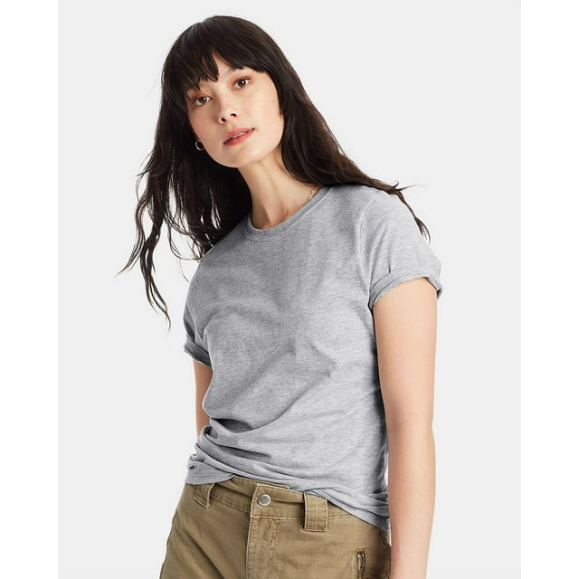 Hanes Women's Nano-T Short Perfect Sleeve T-Shirt