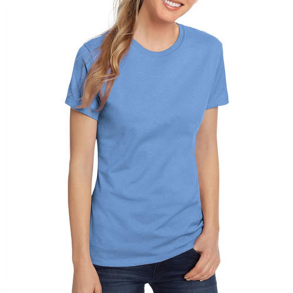 Hanes Perfect-T Women's Nano-T Short Sleeve T-Shirt, 100% USA Grown ...