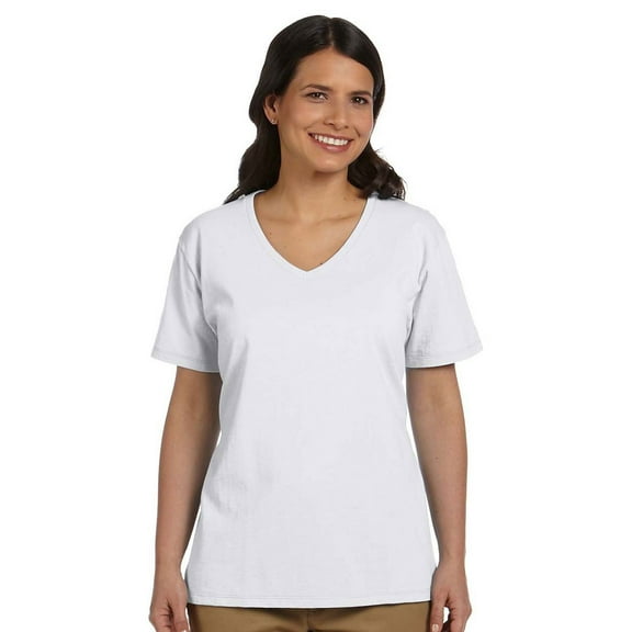 Hanes Women`s Nano-T® V-Neck T-Shirt (Pack of 3) 3 White