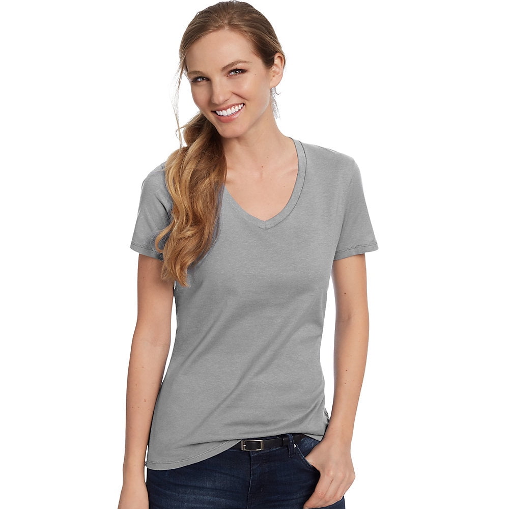 Hanes Women's Nano-T® V-Neck T-Shirt - S04V - Walmart.com
