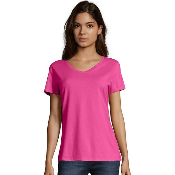 Hanes Women's Nano-T® V-Neck T-Shirt - S04V