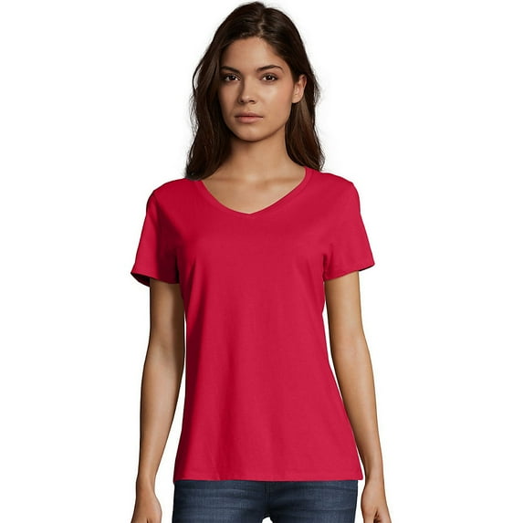 Hanes Women's Nano-T® V-Neck T-Shirt - S04V