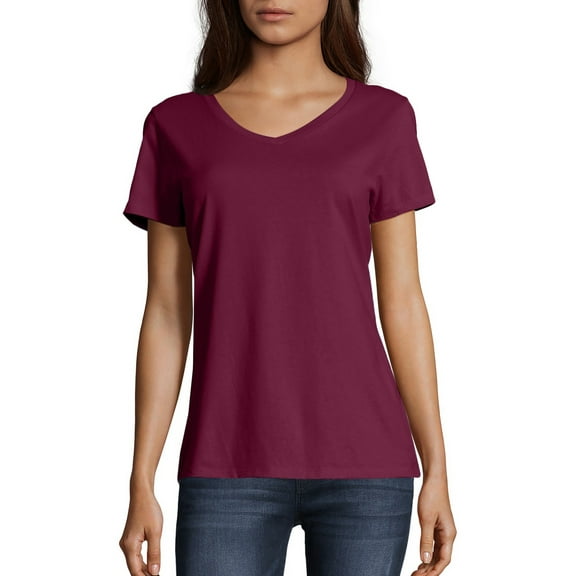 Hanes Women's Nano-T V-Neck T-Shirt