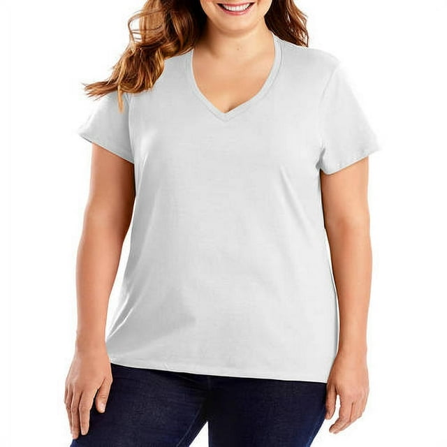 Hanes Women's Nano-T V-Neck T-Shirt - Walmart.com