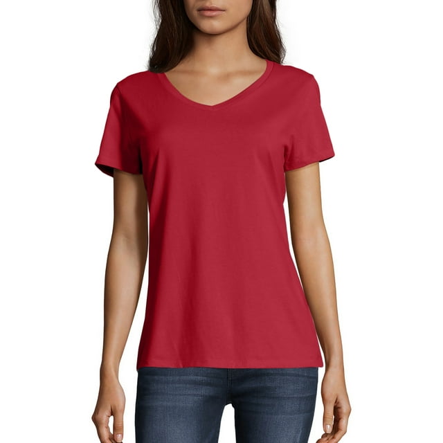 Hanes Womens Nano T V Neck T Shirt 